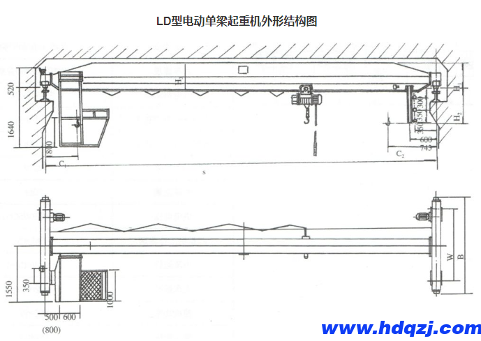 LD型電動單梁起重機(jī)(16~30噸) LD型電動單梁起重機(jī)(16~30噸)